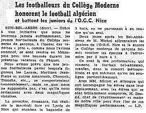 COLLEGE MODERNE LECLERC SIDI BEL ABBES SPORT FOOT 1960 A NICE  (2)